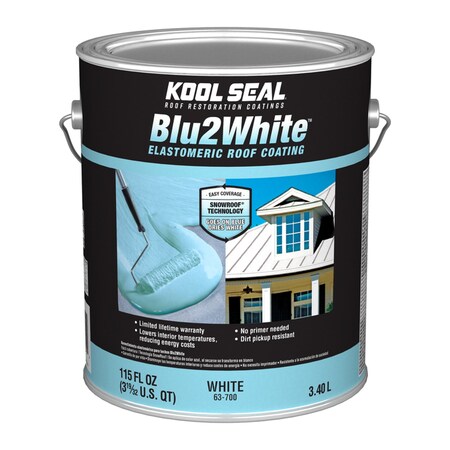 Kst Coatings Kool Seal Blu2White White Acrylic Roof Coating 1 gal KS0063700-16